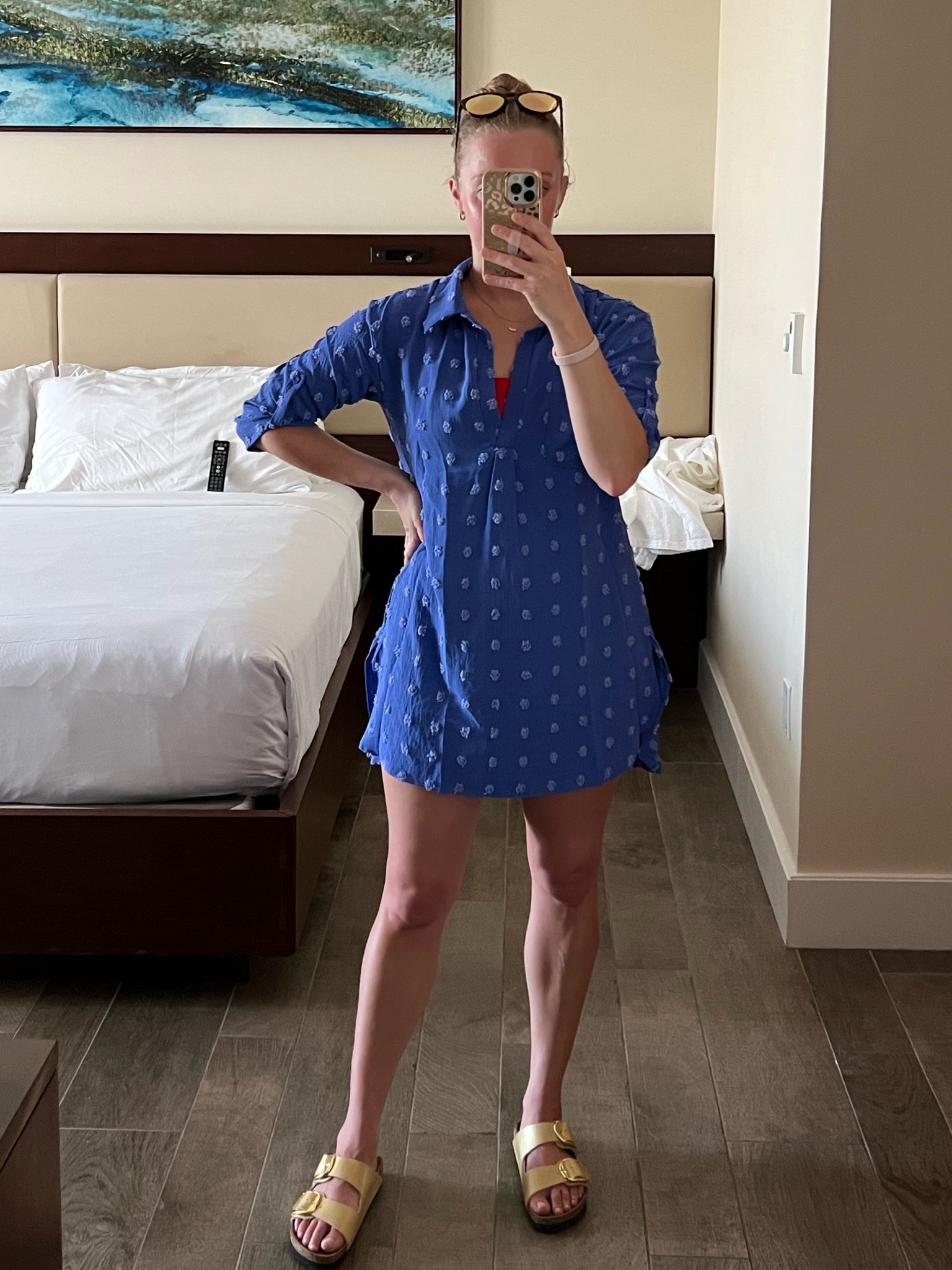 Beach & Pool outfit for Springs. This coverup is long enough to walk around a resort or beach town while staying covered and cool. 

#LTKunder100 #LTKswim #LTKstyletip