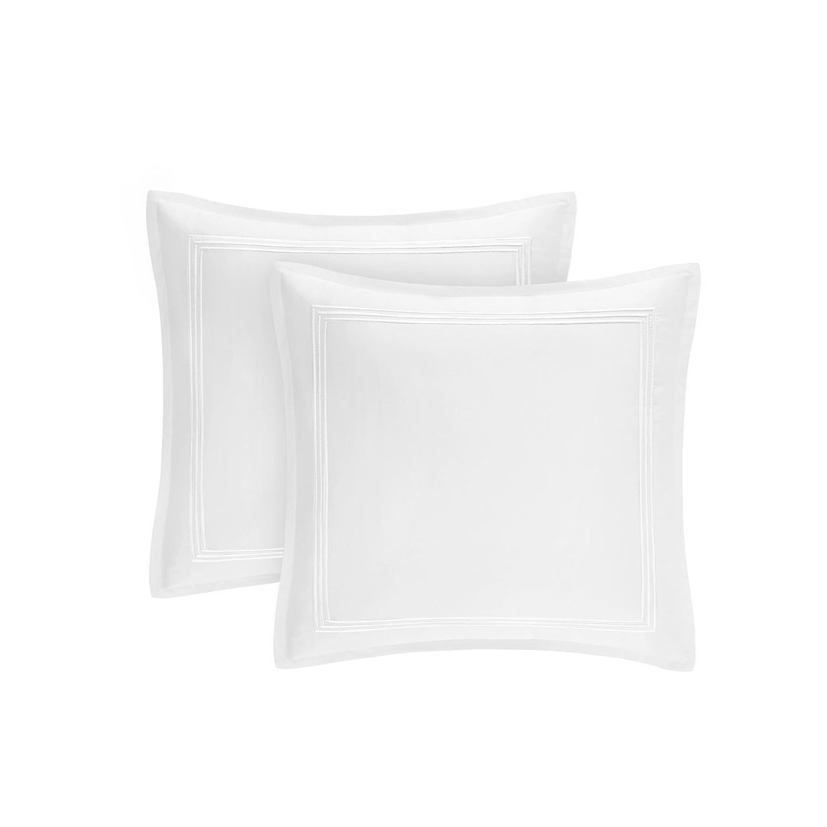 Embroidered Sateen Sham Set, White, Euro - Standard Textile Home | Target