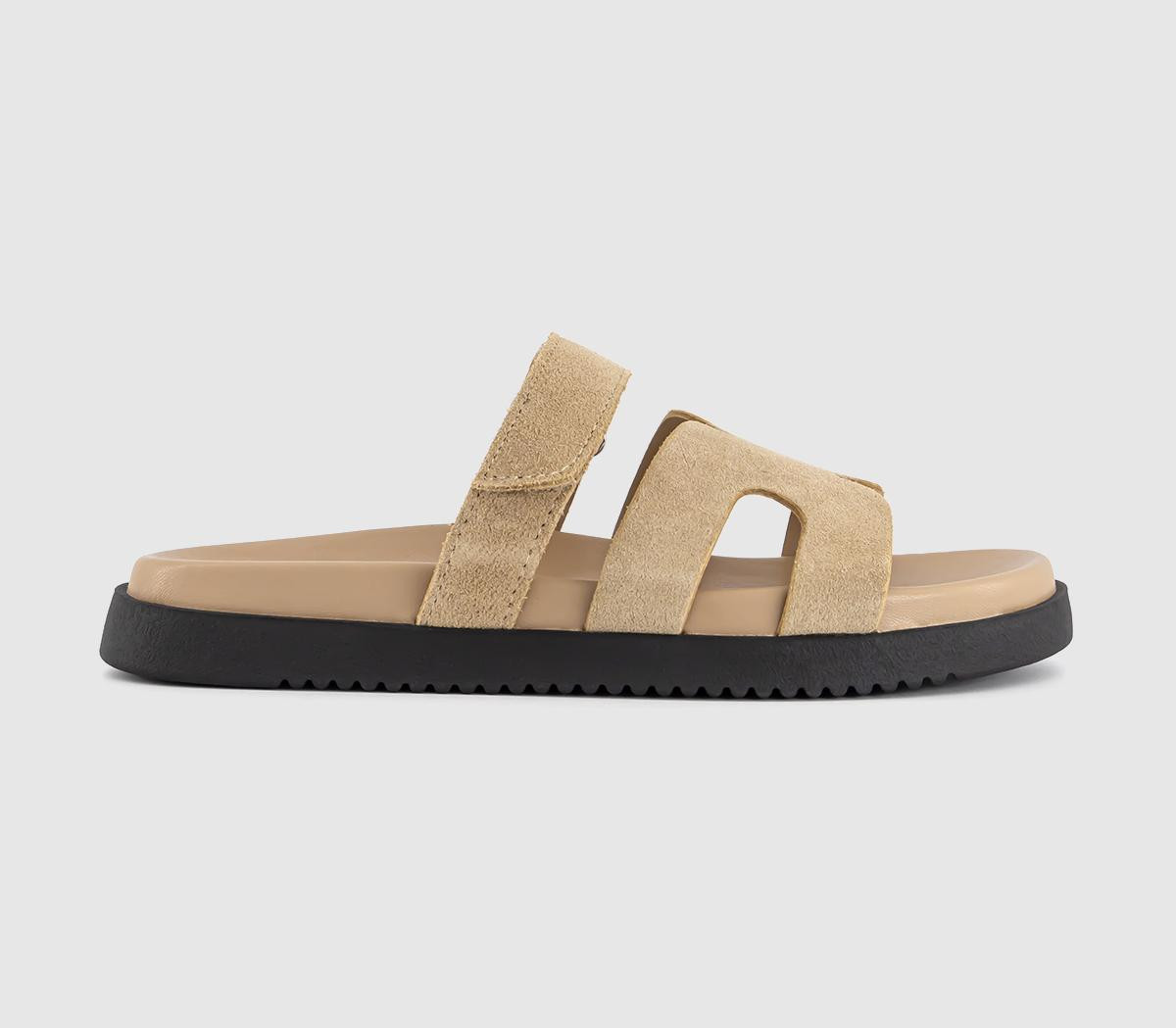 Steve Madden Women's Missile Sandals Taupe Suede Natural, 6 | Office Shoes (UK)