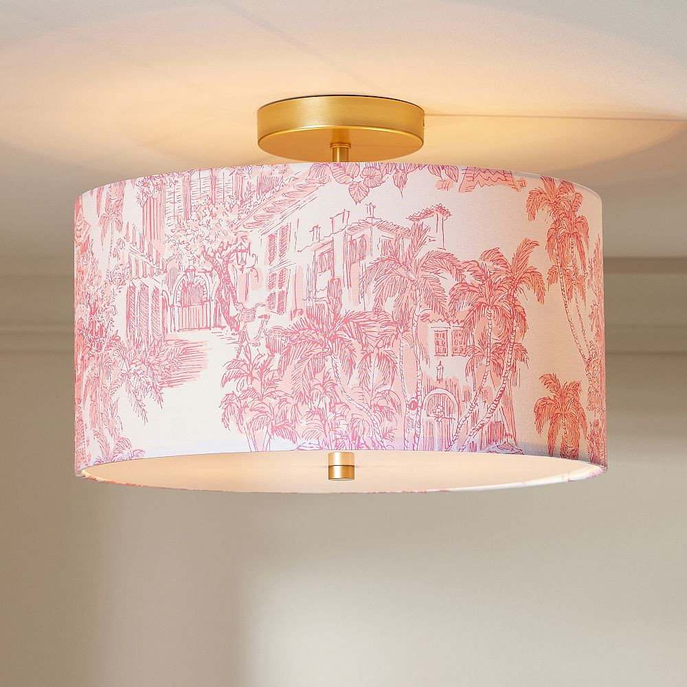 Lilly Pulitzer Printed Flush Mount (16") | Pottery Barn Teen