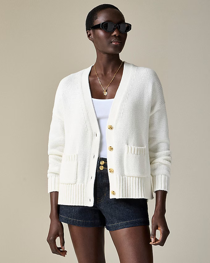 Heritage cotton relaxed cardigan | J. Crew US