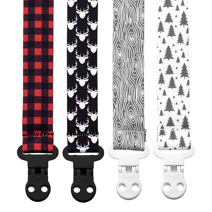 Stadela Baby Pacifier Clip Leash Soothie Holder Unisex for Girl or Boy 4 Pack Gift Set Universal ... | Amazon (US)