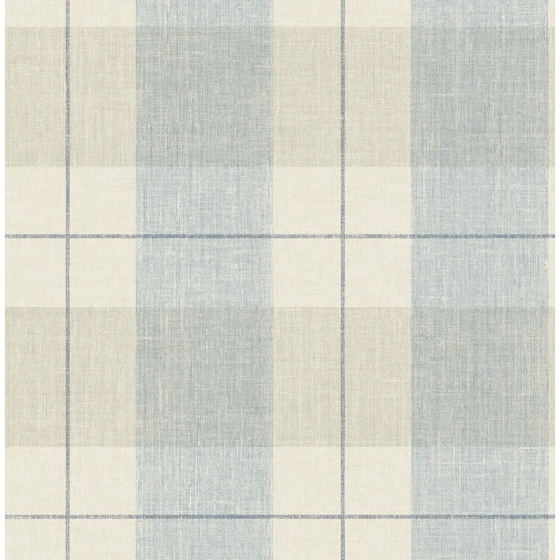 Diane Newcastle Plaid 33' L x 20.5" W Metallic Wallpaper Roll | Wayfair Professional