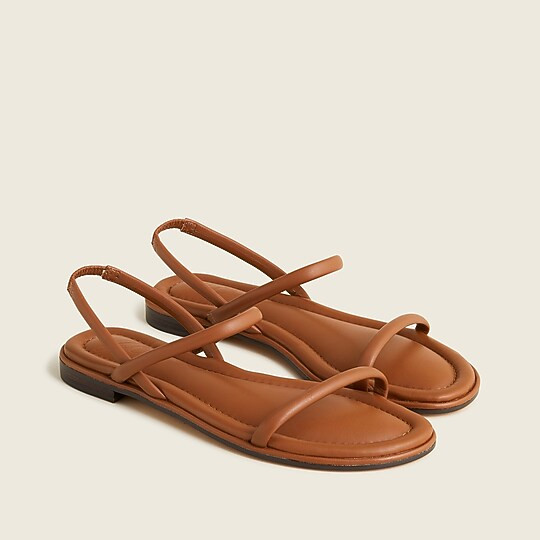 Menorca padded slingback sandals in leather | J. Crew US