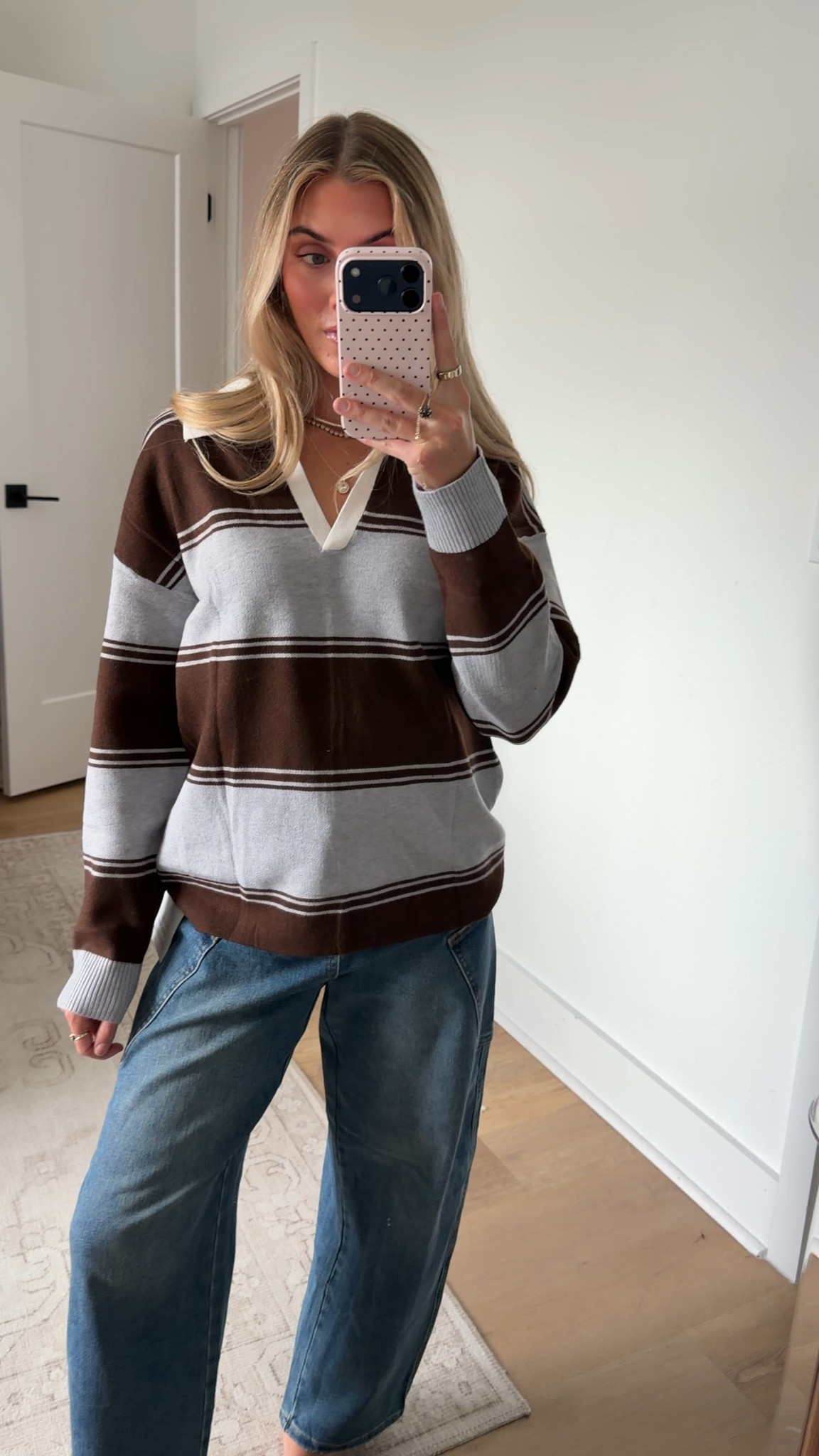 Amazon size small Cicy Bell Women Striped Sweater Polo V Neck Long Sleeve Pullover Knit Tops
Color Block, Trendy Casual, Loose Fit, Fall Winter, Warm Sweater, Collar Lapel

#LTKootd #LTKSeasonal #LTKSaleAlert