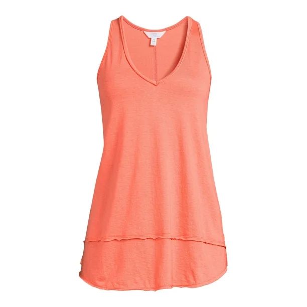 Time and Tru Women's V Neck Tunic Tank Top - Walmart.com | Walmart (US)