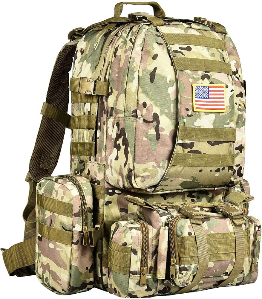 CVLIFE Tactical Backpack Military Army Rucksack 60L Large Assault Pack Detachable Molle Bag… | Amazon (US)
