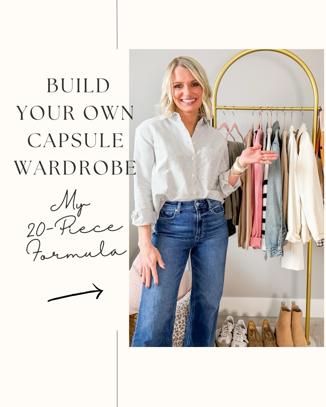 Do you want to create a capsule wardrobe with the clothes you already own but don’t know where to start? 🙋🏼‍♀️

I’m sharing all my secrets for building a 20-piece capsule wardrobe that’s versatile, easy to style, and stress-free!

#LTKootd #LTKSeasonal #LTKOver40