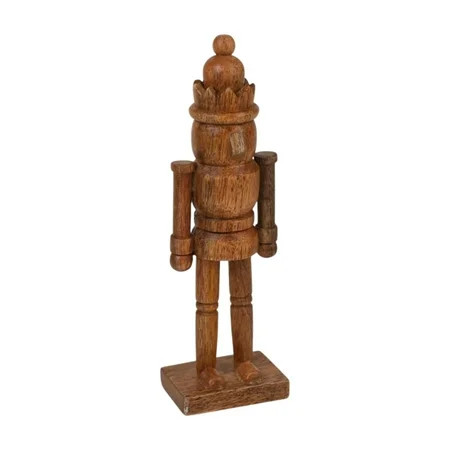 Wood Decorative Nutcracker, Natural Brown, 8", by Holiday Time | Walmart (US)