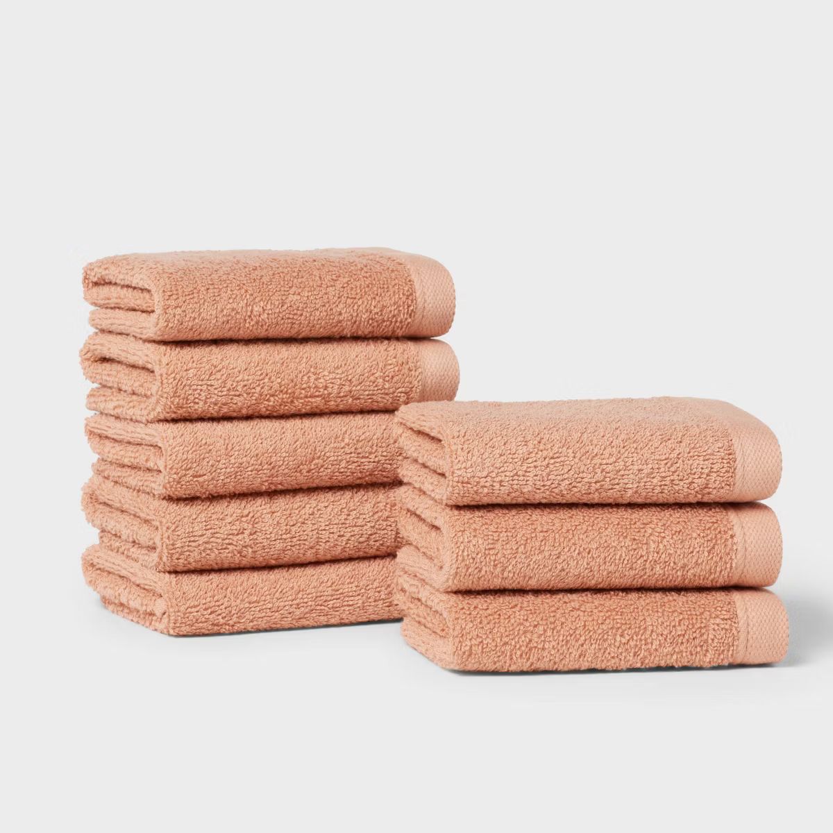 8pk Antimicrobial Washcloth Set Copper - Room Essentials™: Midweight Cotton Terry, Machine Wash... | Target