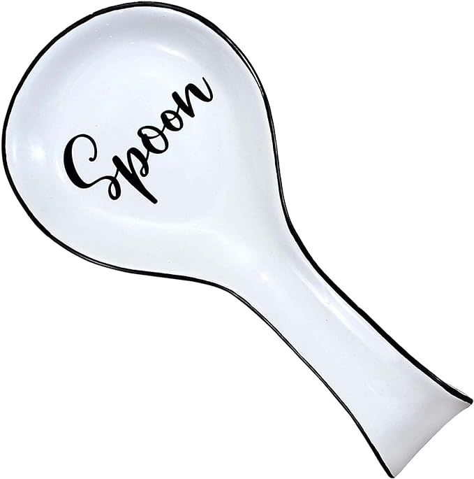 Home Acre Designs Spoon Rest For Kitchen Counter & Stove Top - White Ceramic Spoon Holder for Coo... | Amazon (US)