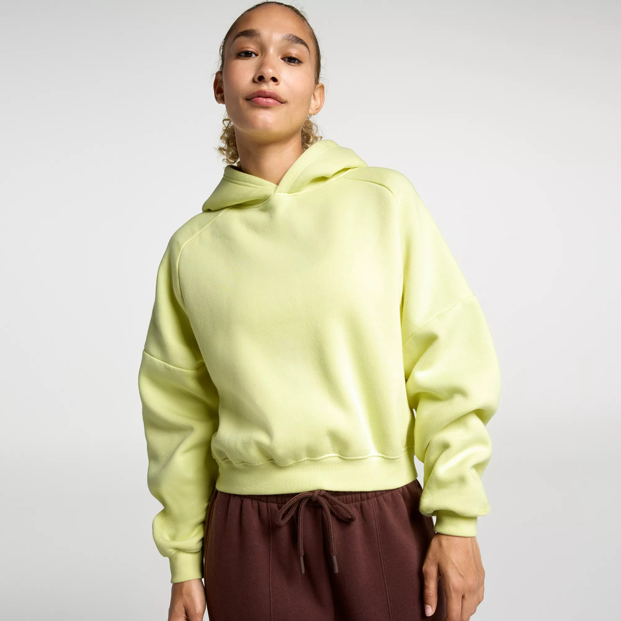 DSG Women's Classic Fleece Athletic Cropped Hoodie, Small, Sour Lemon | DICK'S Sporting Goods