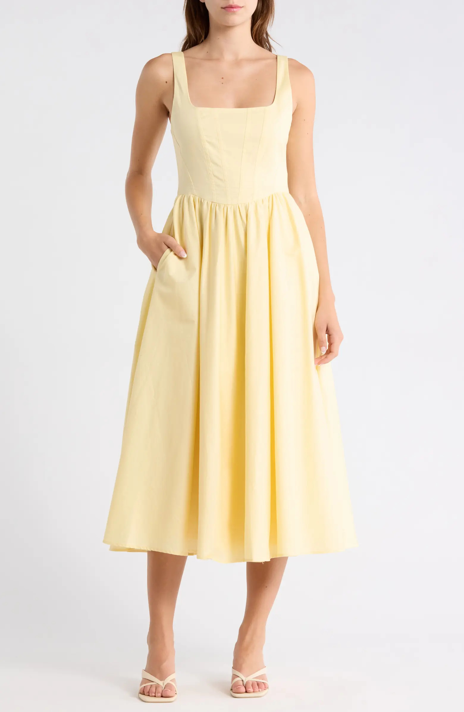 Corset Midi Dress | Nordstrom Rack