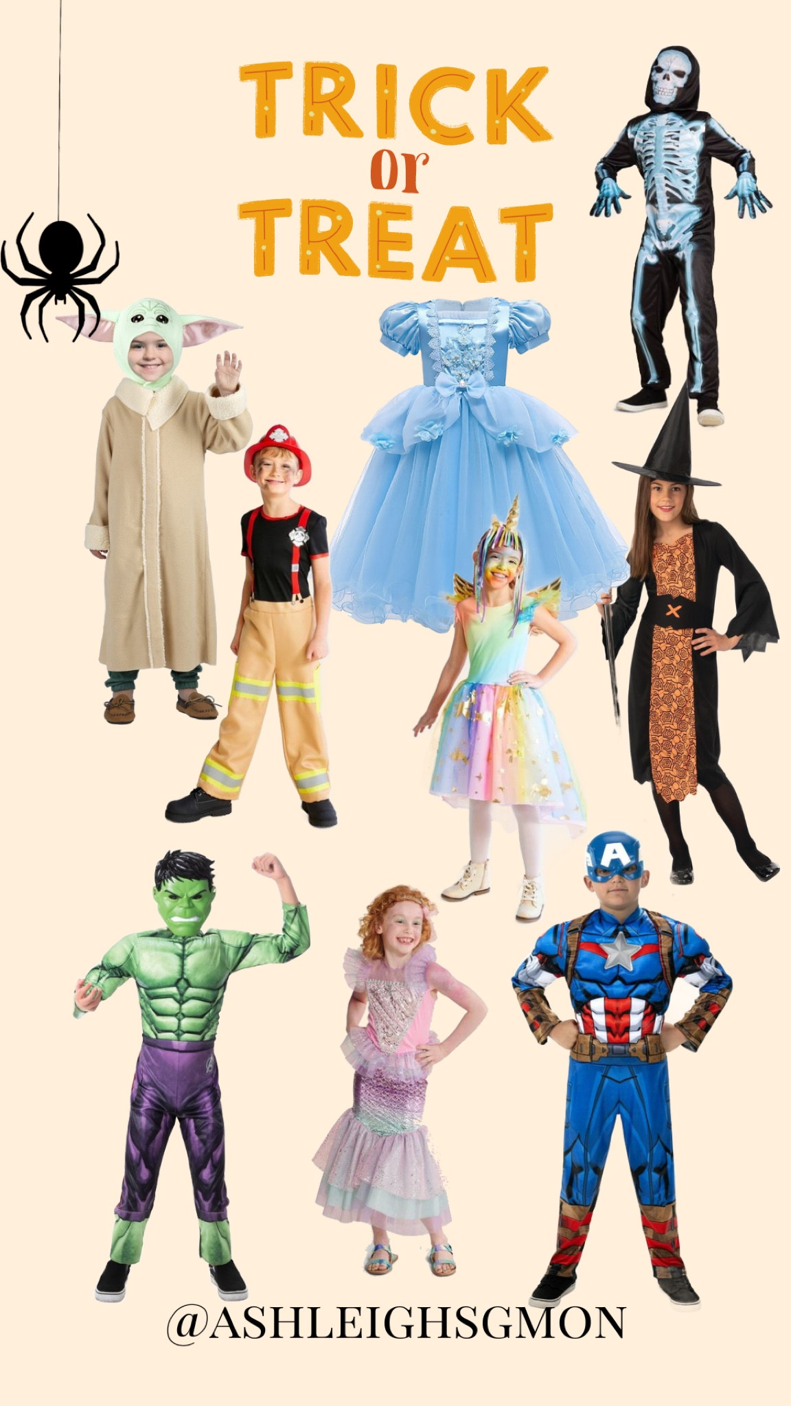 Kid's Halloween costumes 
Affordable Halloween 
Princess firefighter unicorn witch Star Wars 

#LTKkids #LTKHalloween #LTKSeasonal