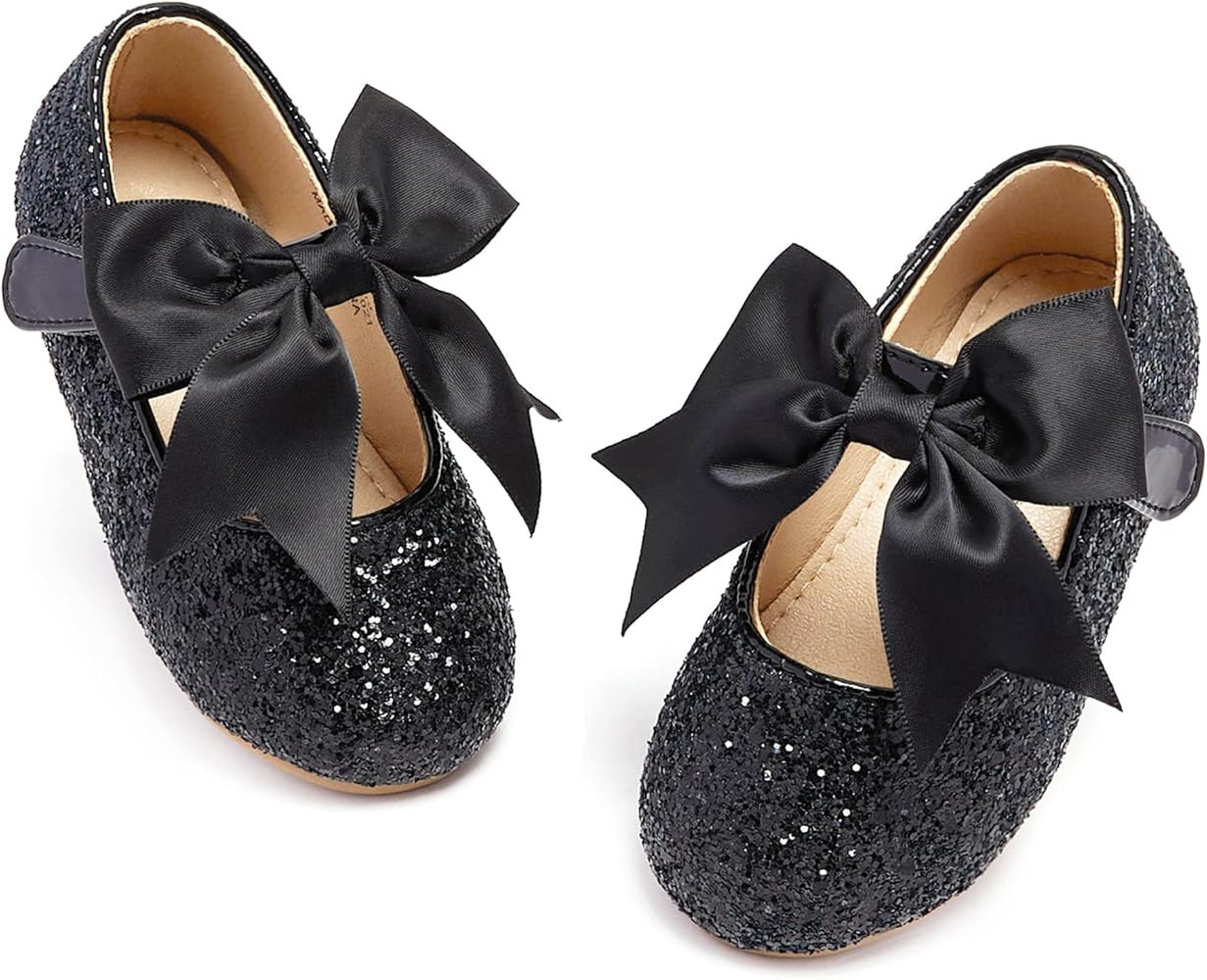 GINFIVE Toddler Girls Dress Shoes Little Girls Mary Janes Ballerina Flats Shoes Toddler | Amazon (US)