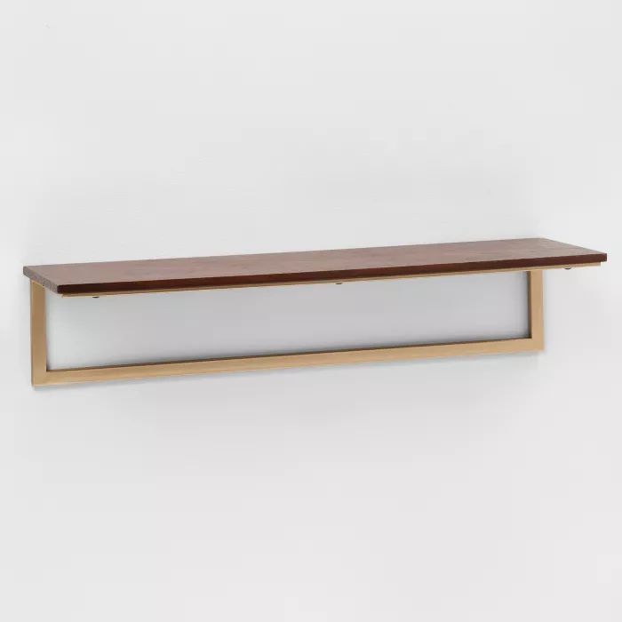 23.7" x 7" Wood & Metal Wall Shelf - Project 62™ | Target