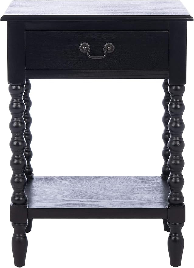 Safavieh Home Collection Athena Black 1-Drawer Accent Table | Amazon (US)