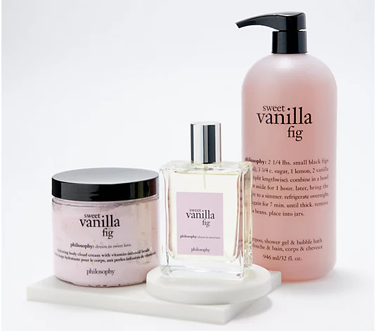 philosophy bubble bash layering trio shower gel, edt & cloud cream - QVC.com | QVC