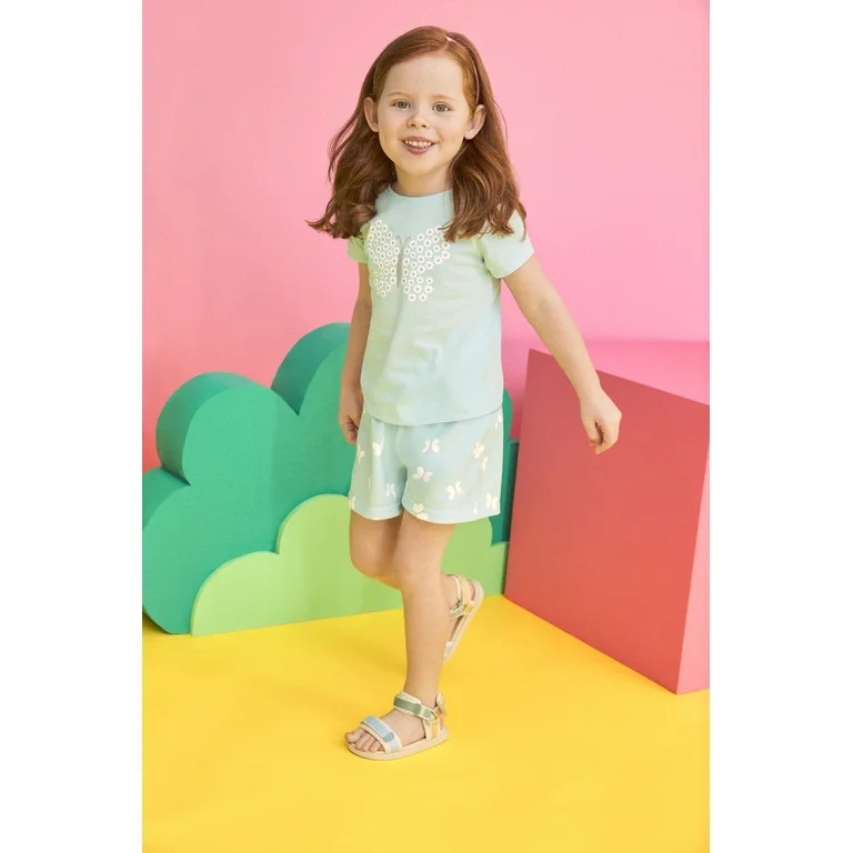 Garanimals Toddler Girl French Terry Print Shorts, Sizes 18M-5T | Walmart (US)