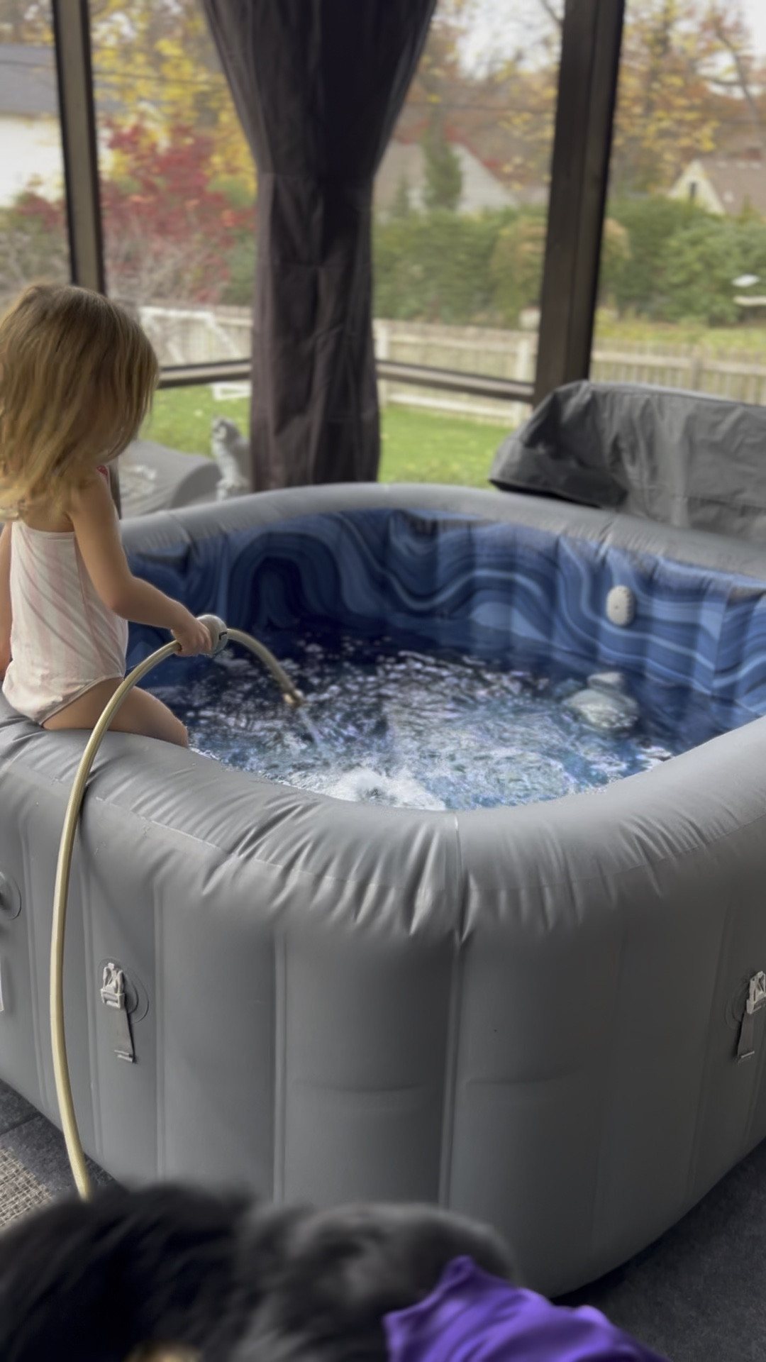 It’s that time of the year and the hot tub is going up 🙌🏼 We have had the hot tub for 3 years and LOVE it!! It’s the best entertainment all winter long for our kiddos! 

#LTKFamily #LTKKids #LTKHoliday