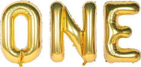 Letter Balloons 40 Inch Giant Jumbo Helium Foil Mylar for Party Decorations Gold (ONE, 40" Gold) | Amazon (US)