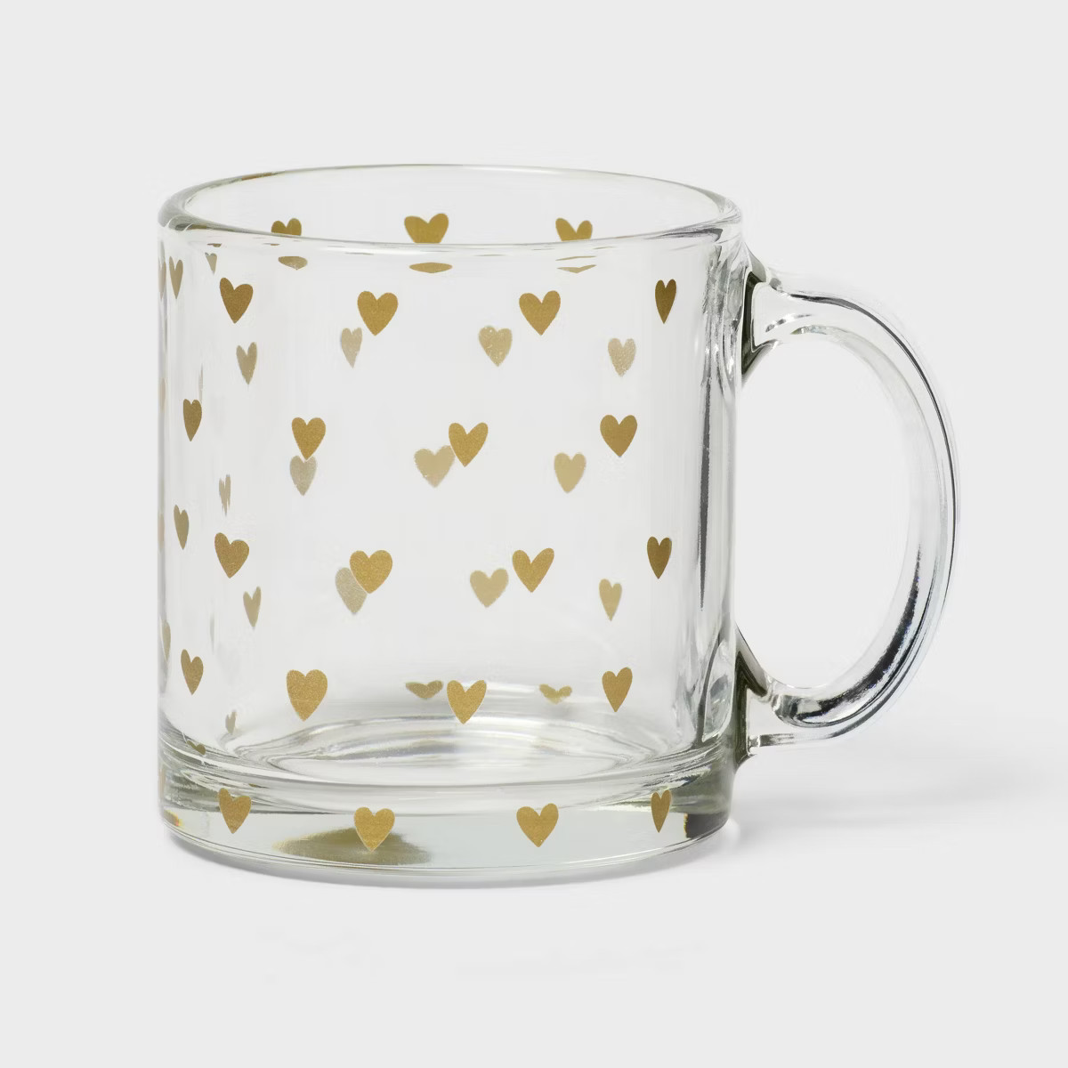 13 fl oz Glass Mug with Decal Gold Heart - Spritz™ | Target