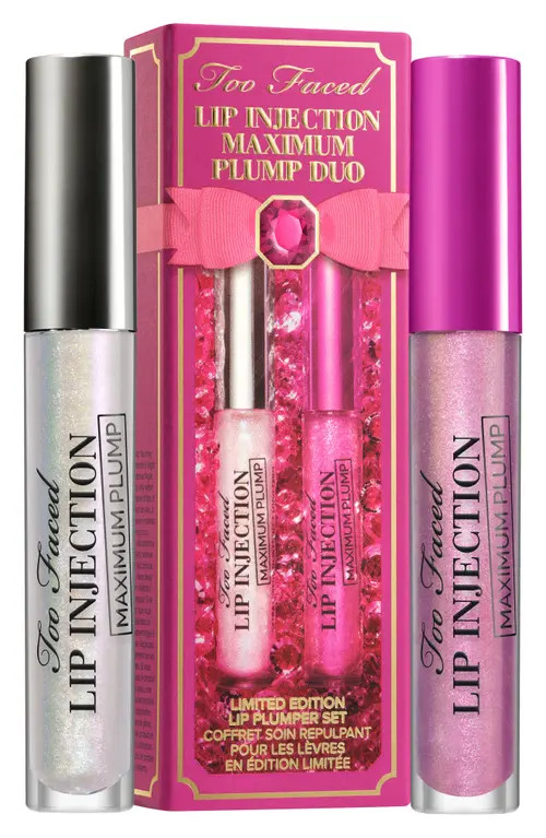 Too Faced Lip Injection Maximum Plump Lip Gloss Duo $66 Value in Multi at Nordstrom, Size 0.11 Oz | Nordstrom