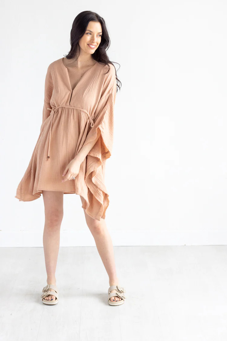 Beige Cotton Caftan | Flea Style