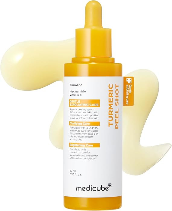 medicube Peel Shot with Turmeric | Reset in One Step | Gentle Exfoliating Serum with BHA, LHA & P... | Amazon (US)