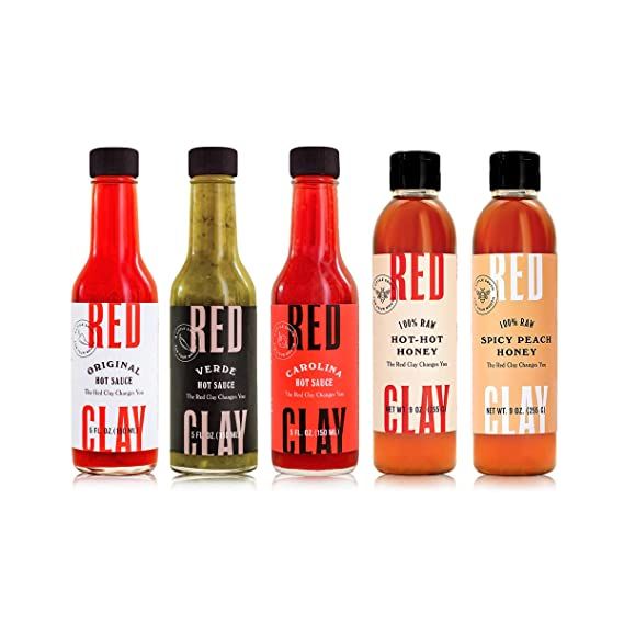 Red Clay Hot Sauce and Hot Honey, Whole Shebang Variety Pack (5 Count) Gift Box, with Original Ho... | Amazon (US)