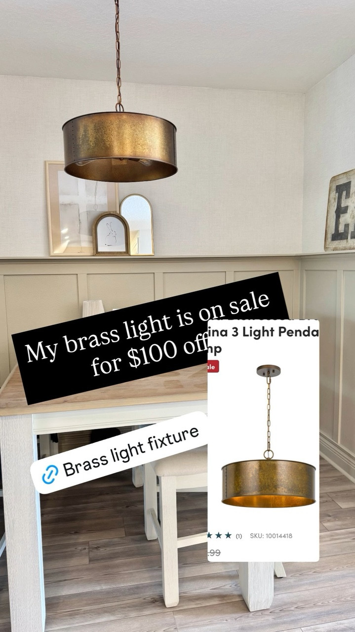 My brass eat-in area light is on sale for $100 off!



#LTKHome