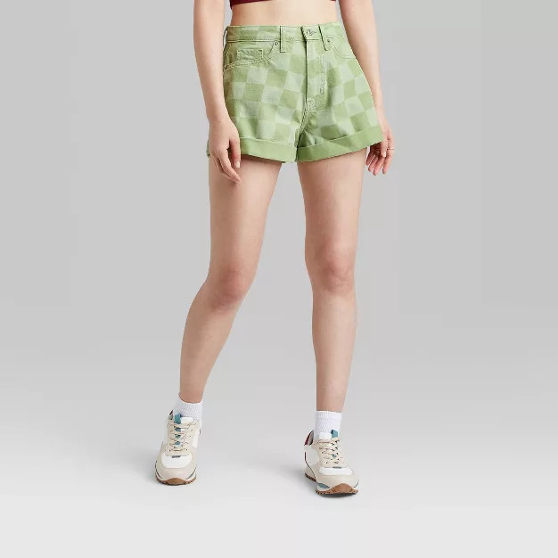 Women's Super-High Rise Rolled Cuff Mom Jean Shorts - Wild Fable™ | Target