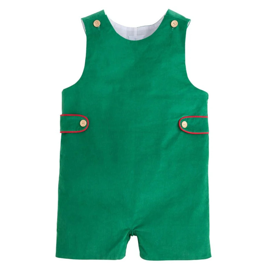 Button Tab John John - Evergreen Corduroy | Little English