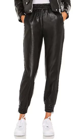 Rinah Faux Leather Jogger Pant in Black | Revolve Clothing (Global)