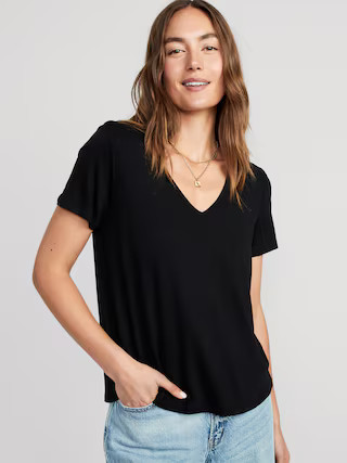 Luxe V-Neck T-Shirt | Old Navy (US)