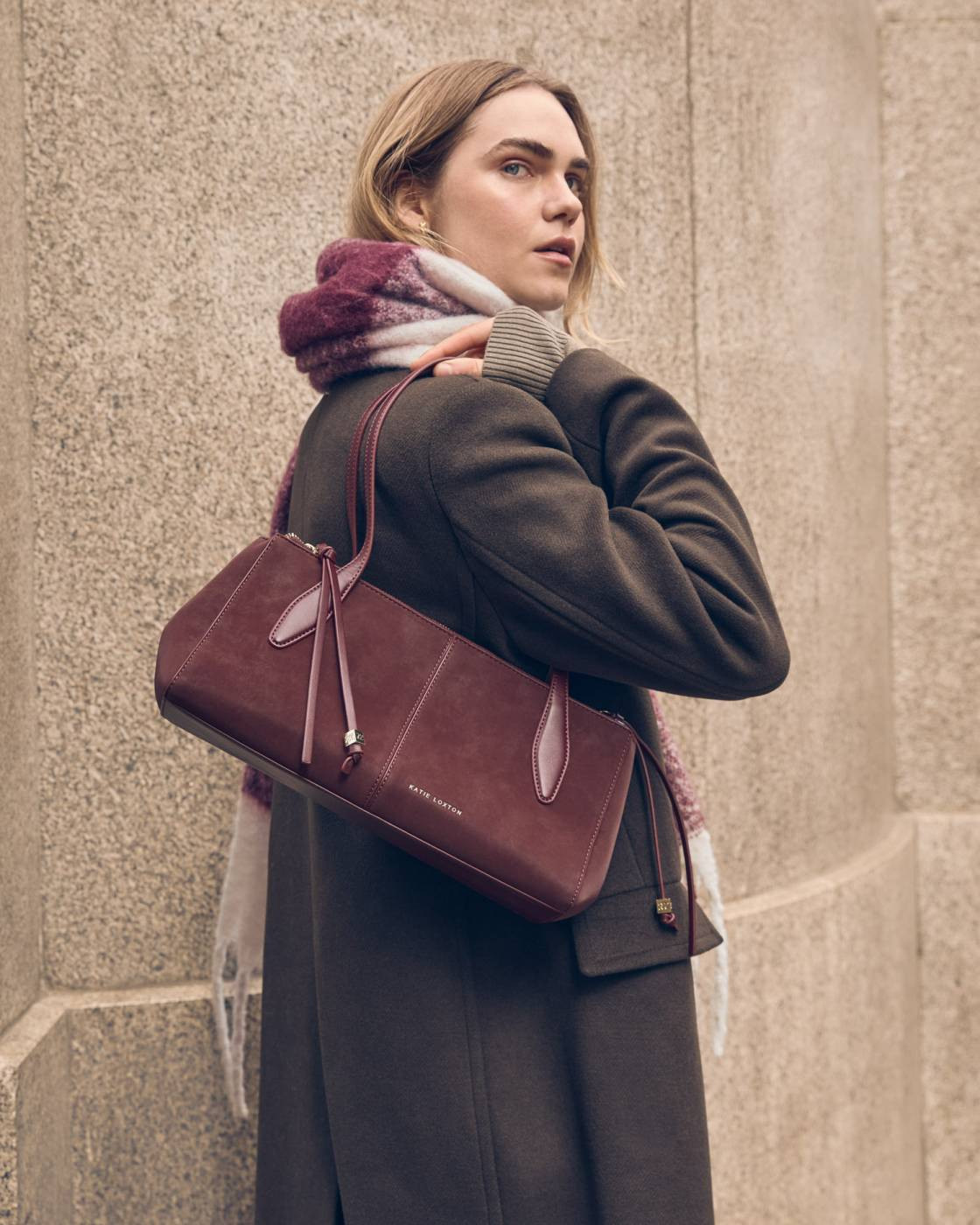 Hattie Suedette Shoulder Bag in Cherry | Katie Loxton Ltd. (UK)