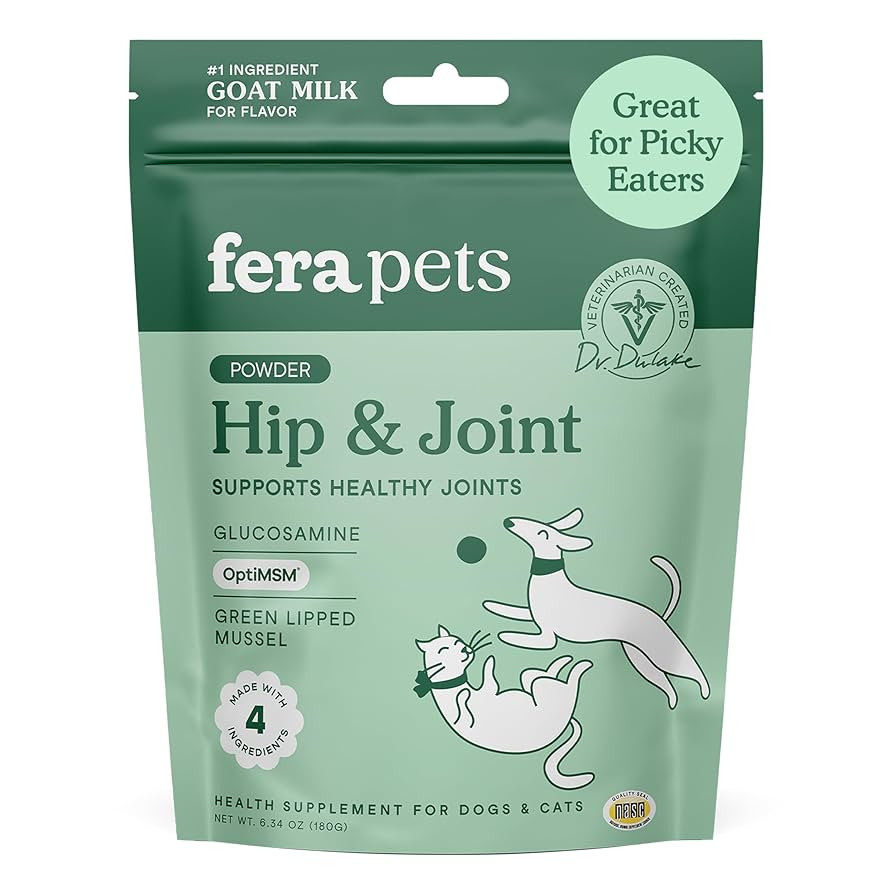 Fera Pet Organics Hip & Joint Goat Milk Cat & Dog – Vet Created - Joint Supplement for Dogs & C... | Amazon (US)