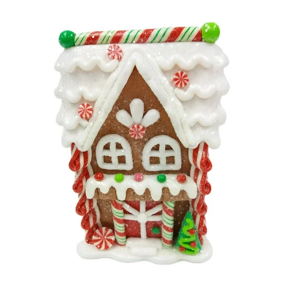Gingerbread House Christmas Tabletop Decoration, Multicolor, 5", by Holiday Time | Walmart (US)