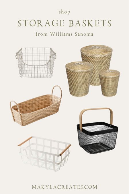 Storage baskets for the home, sewing room or craft room. Perfect to store sewing patterns and supplies in a pretty way #williamssonoma

#LTKunder100 #LTKhome
