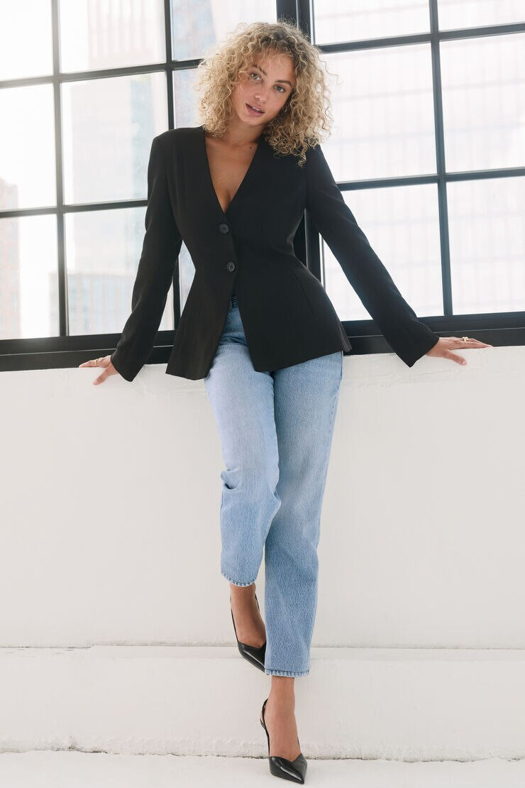 Frenchie High Rise Slim Leg Jeans | Dynamite Clothing