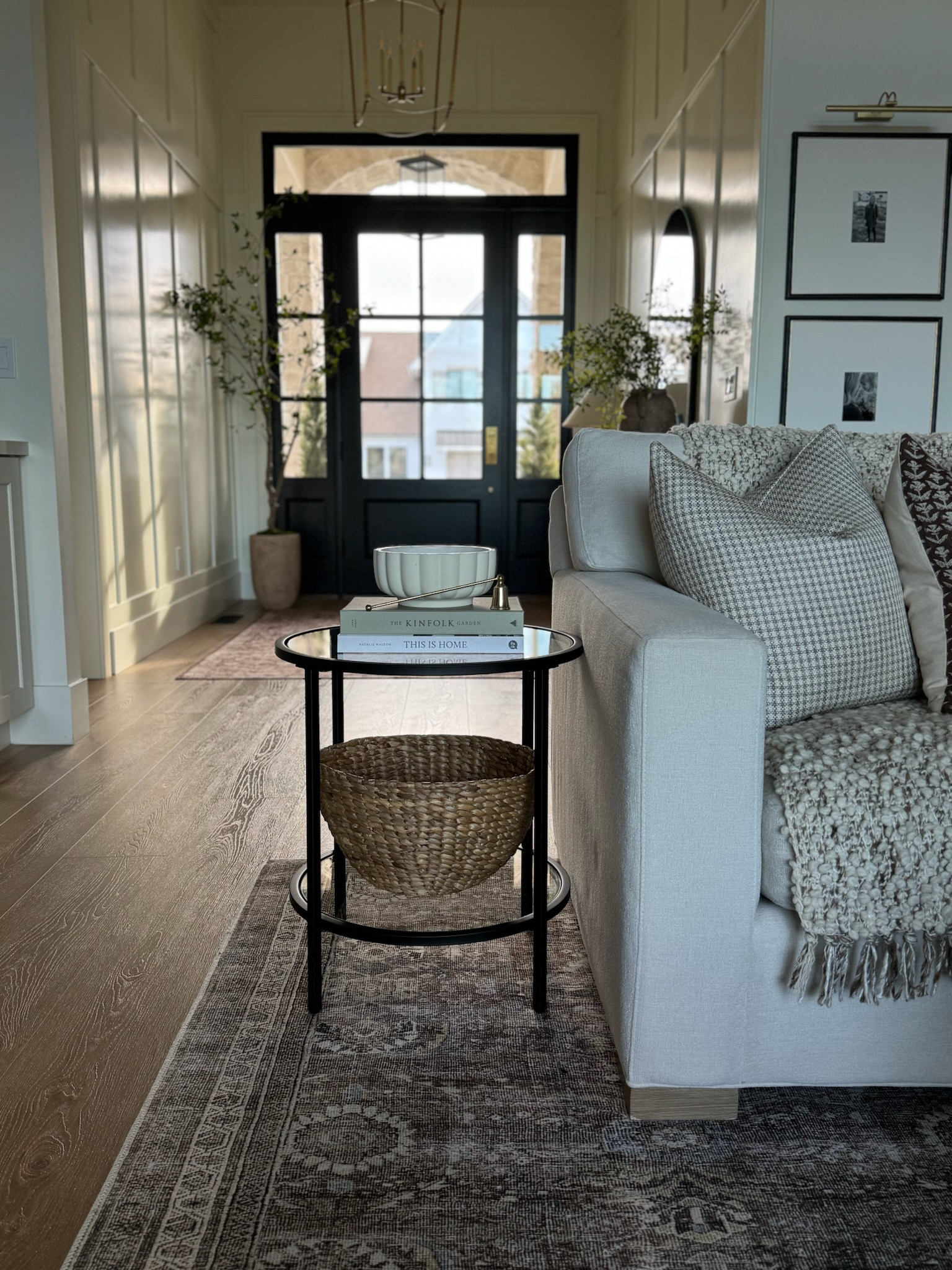 I love this view from our living room into our entry! Light, airy, neutral, warm, and classic. Linked everything I can that’s available! 

#LTKHome #LTKStyleTip