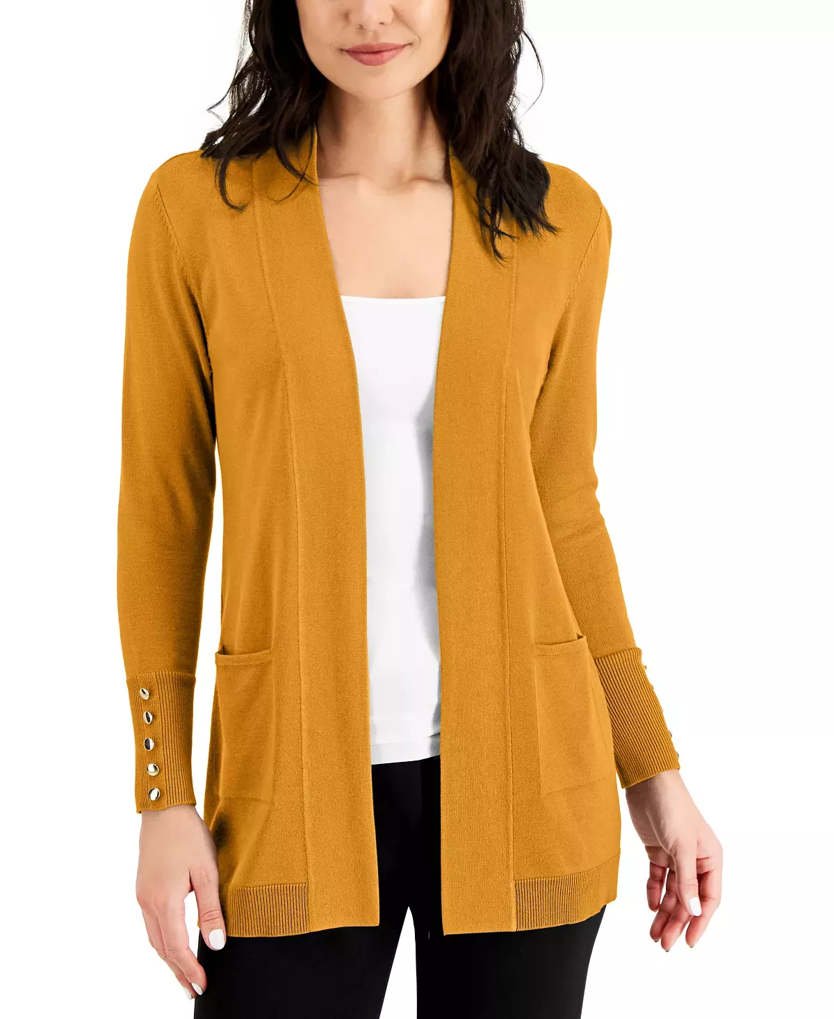 Jm collection open front on sale cardigan