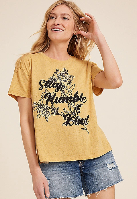 Stay Humble And Kind Relaxed Fit Graphic Tee | Maurices