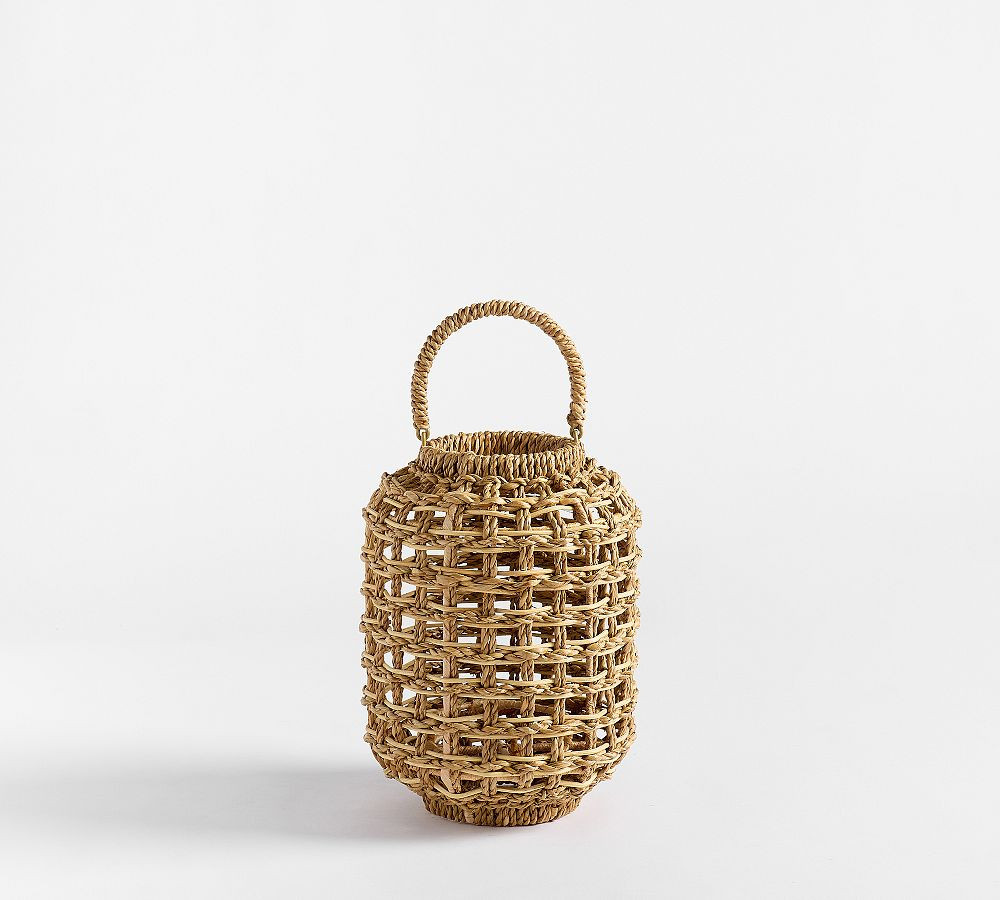 Conrad Woven Lantern: Natural: Small 12 | Pottery Barn (US)