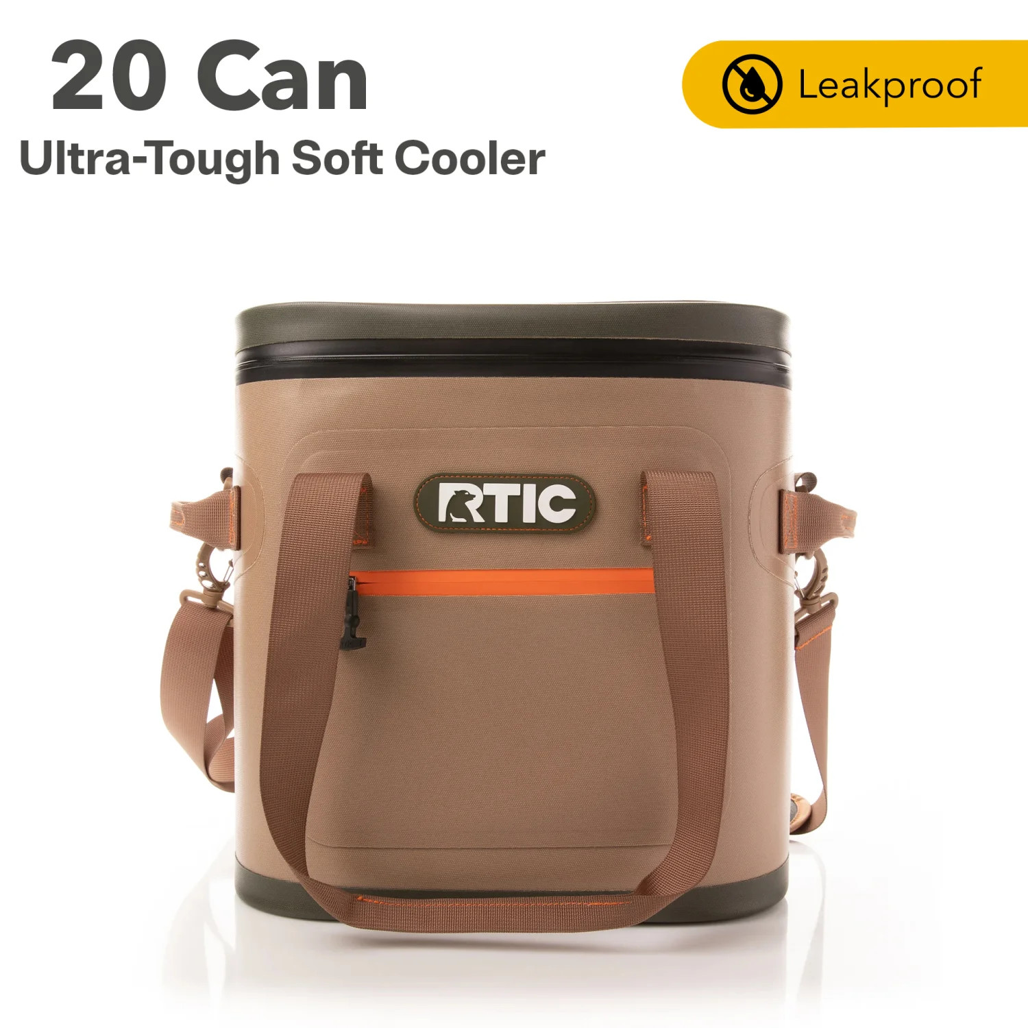 RTIC 20 Can Ultra-Tough Soft Cooler, 15 Qt, Leakproof, Waterproof Zipper,  Tan | Walmart (US)