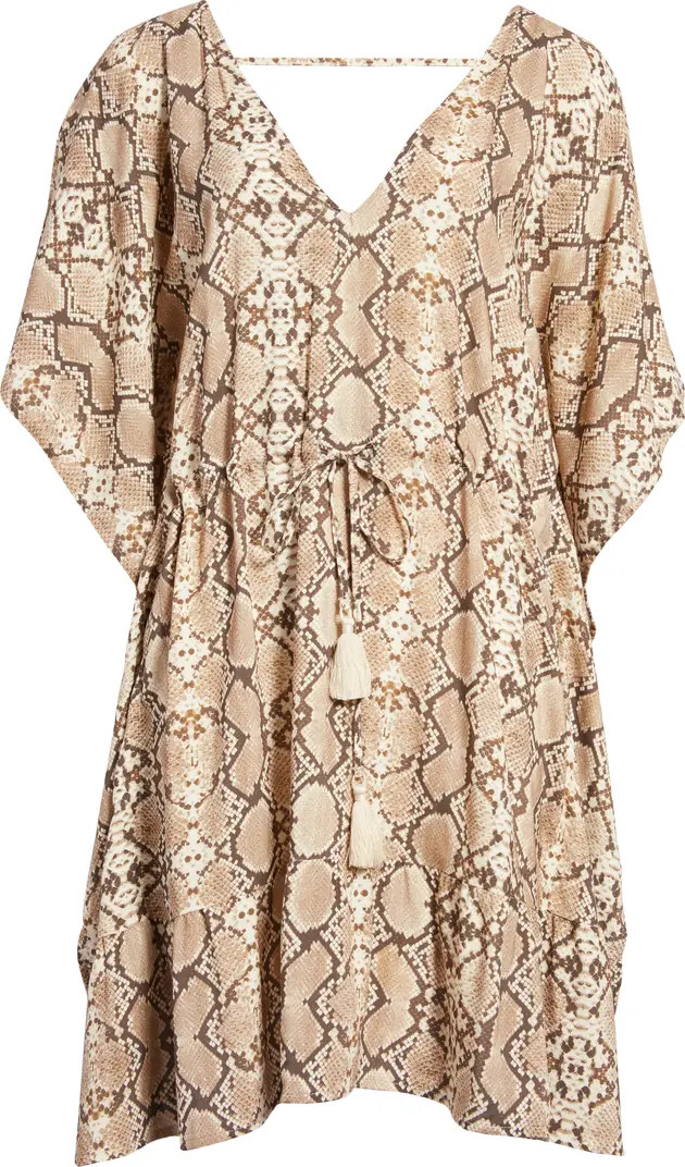 Bluebell Python Print Cover-Up Caftan Dress | Nordstrom