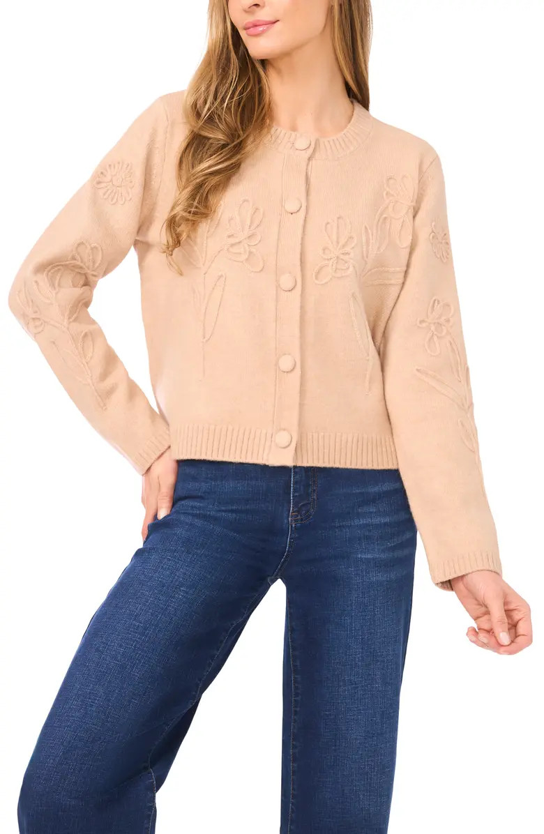CeCe Floral Soutache Cardigan | Nordstrom | Nordstrom