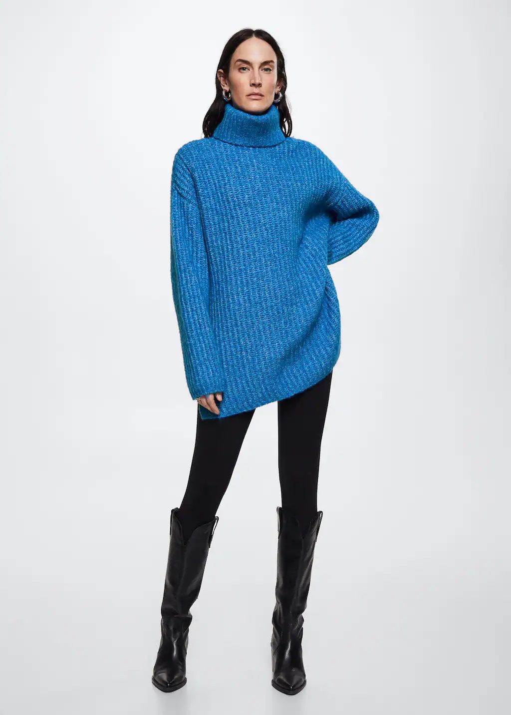 Oversized perkins neck sweater -  Women | Mango USA | MANGO (US)