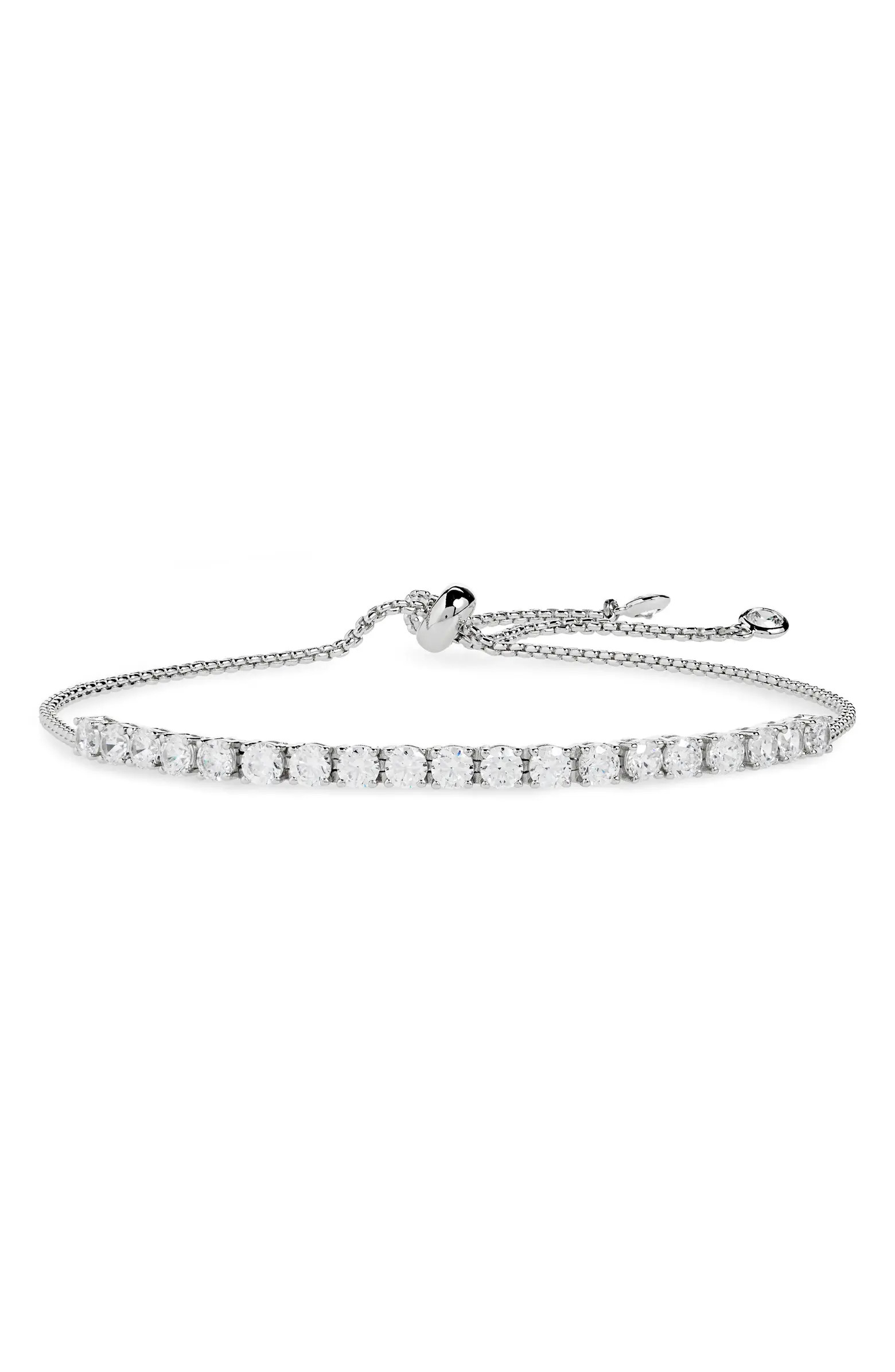 Nordstrom Cubic Zirconia Tennis Slider Bracelet | Nordstrom | Nordstrom