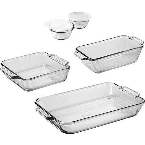 Anchor Hocking Clear Glass Bakeware Set, 7 Piece Set | Walmart (US)